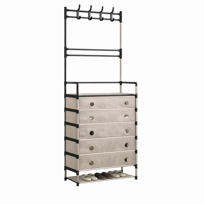 Zapatero Perchero Organizador 5 NIVELES ®  -  Sistema Maestro de Organización