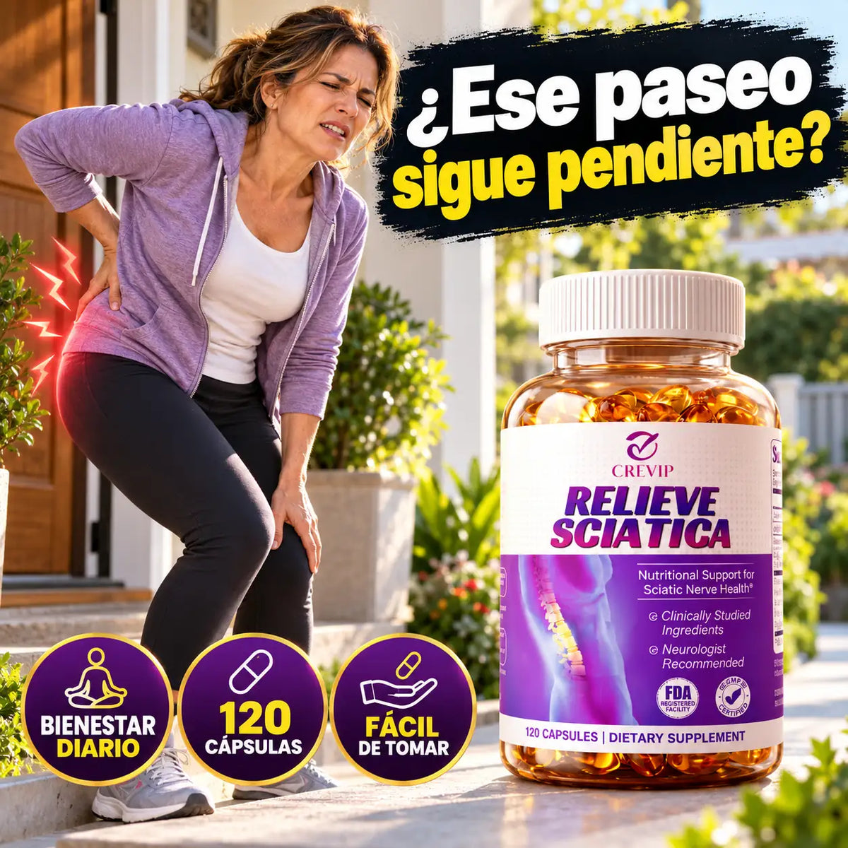 RELIEVE SCIATICA 120 CAPS NERVE HEALTH