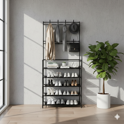 Zapatero Perchero Organizador 5 NIVELES ®  -  Sistema Maestro de Organización