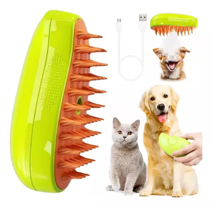 Cepillo de Mascotas con Vapor 3 en 1
