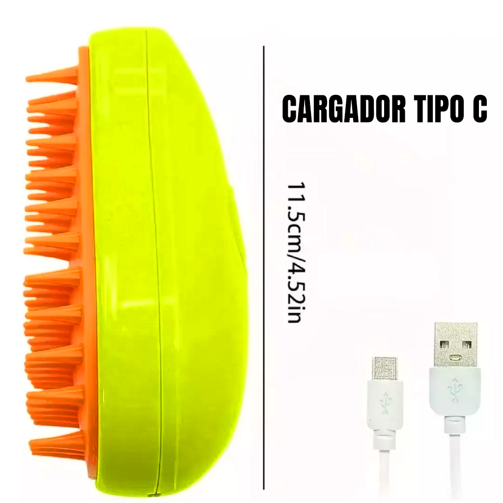 Cepillo de Mascotas con Vapor 3 en 1