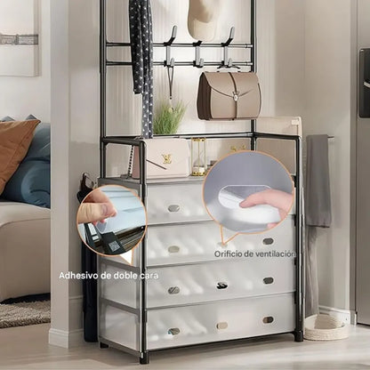 Zapatero Perchero Organizador 5 NIVELES ®  -  Sistema Maestro de Organización